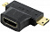 5bites (HH1805FM-T) Переходник HDMI F -) micro+miniHDMI M