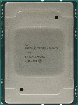 CPU Intel Xeon Bronze 3104  1.7  GHz/6core/4+8.25Mb/85W/9.6 GT/s  LGA3647