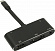 Кабель-адаптер  USB-C  -) HDMI(F)+VGA(15F)+audio+USB3.0+USB-C  port