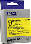 Термотрансферная лента EPSON C53S653005 LK-3YBW (9мм x 9м, Black  on Yellow)
